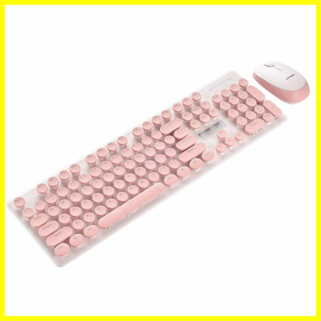 【サイズ:ワンサイズ_色:ピンク】GOLWIS ワイヤレス キーボード & マウ