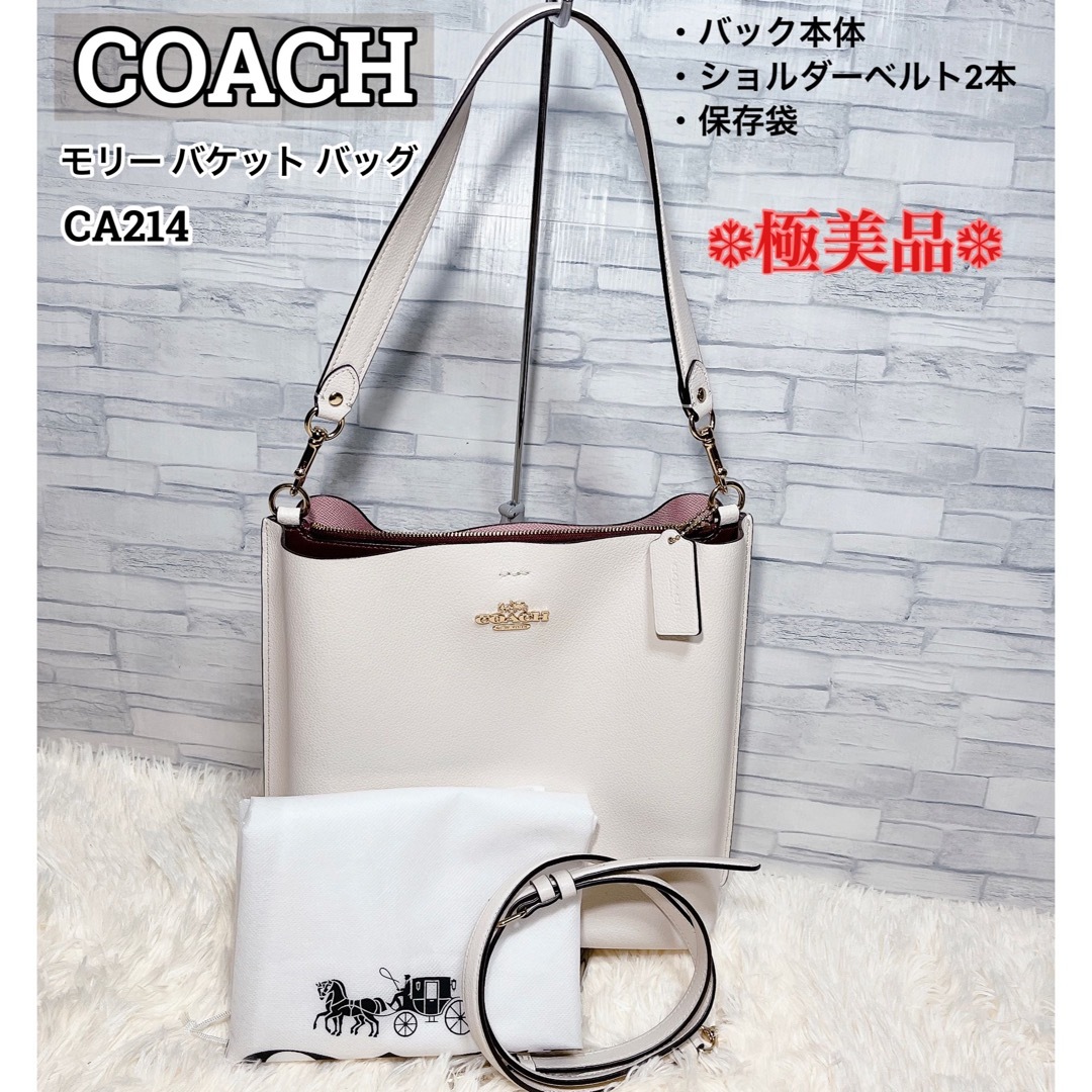 COACH - ☆極美品☆COACH モリー バケット バッグ CA214 チョーク 白の
