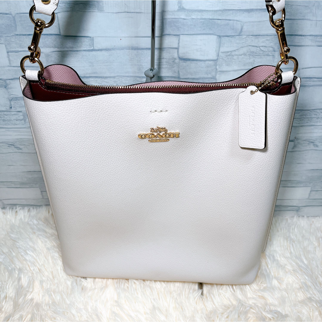 COACH(コーチ)の★極美品★COACH  モリー バケット バッグ  CA214   チョーク　白 レディースのバッグ(ショルダーバッグ)の商品写真