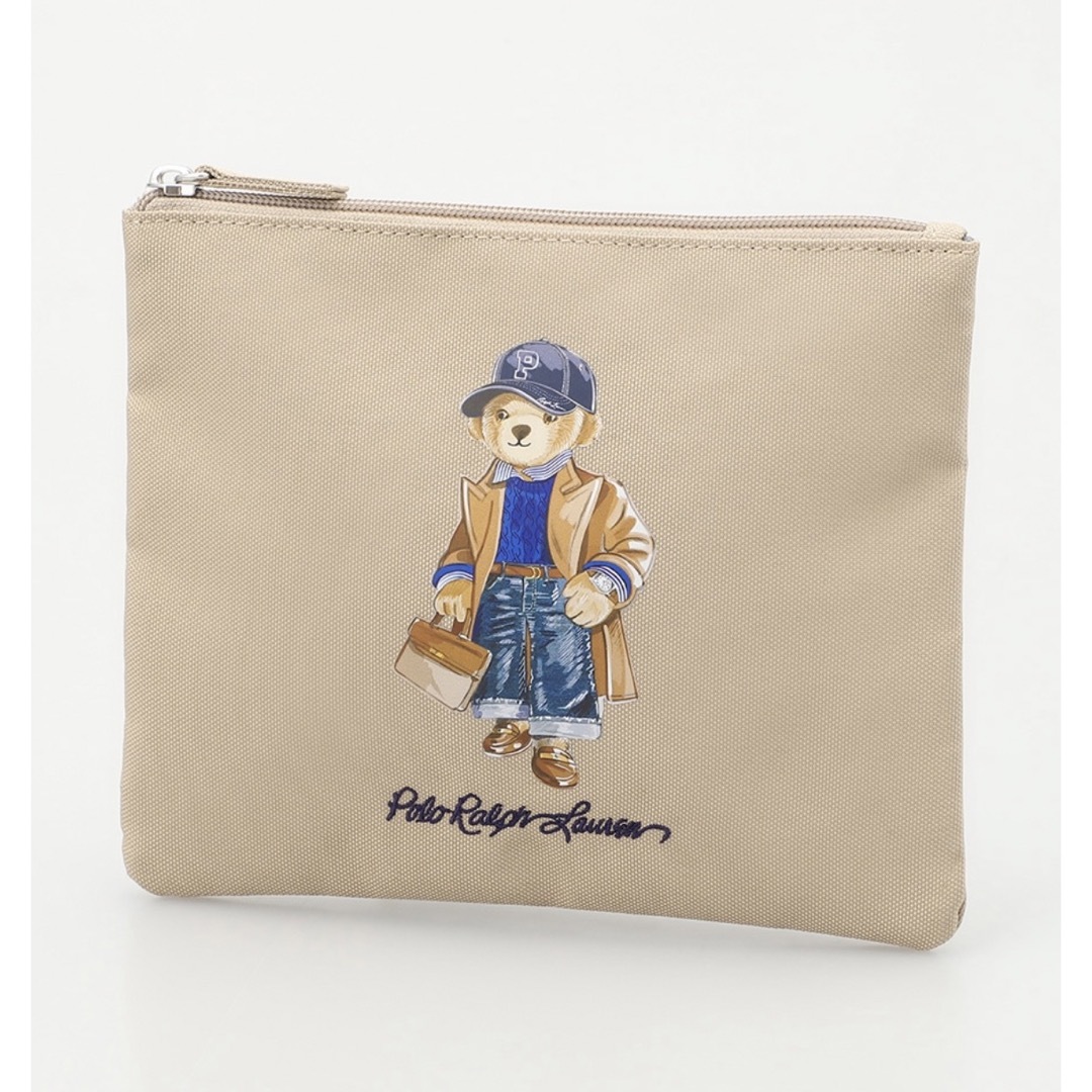 新商品 ラルフローレン ポロベア エコバッグ ベージュ ポーチ付