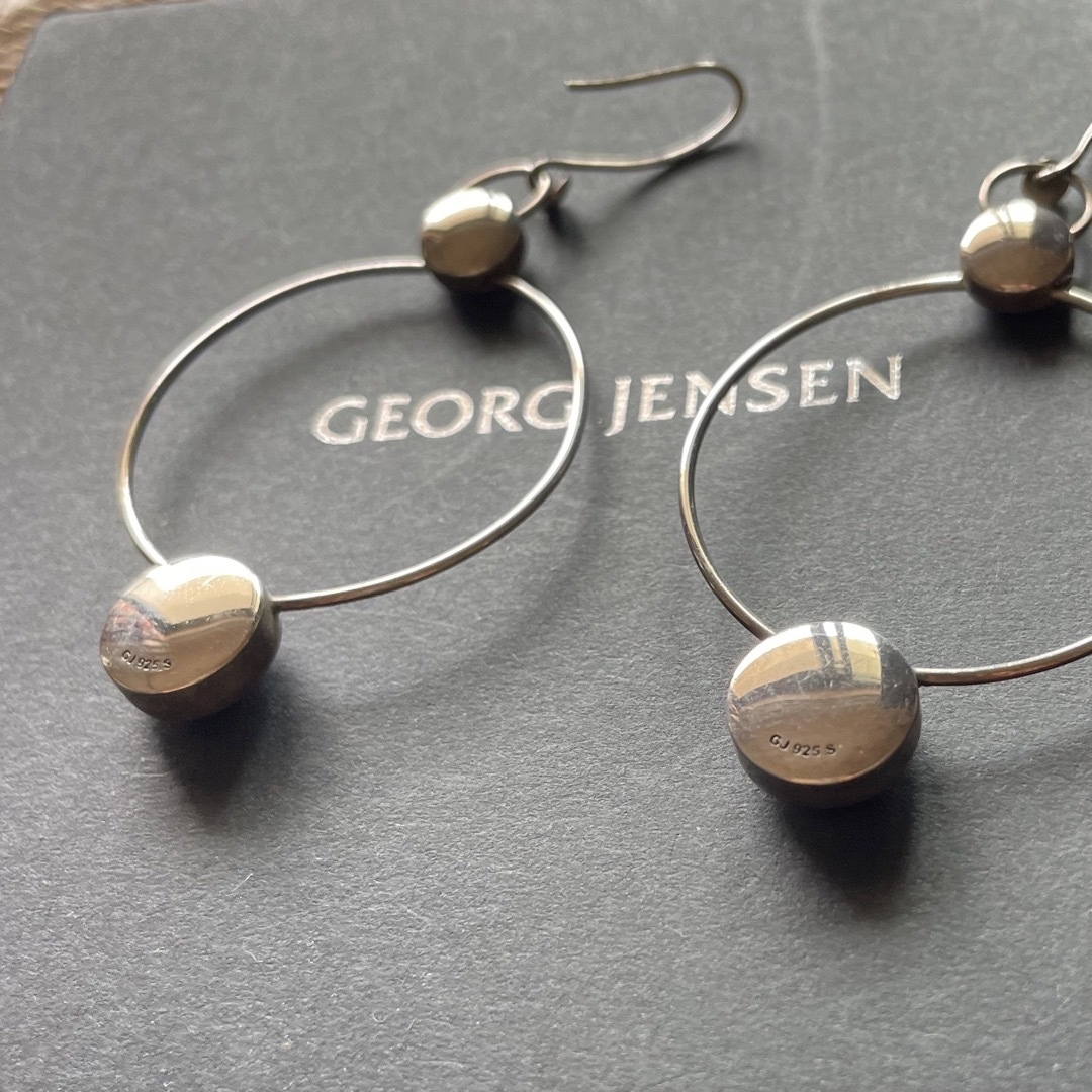 Georg Jensen(ジョージジェンセン)のGeorg Jensen スターリングシルバーピアス　オニキス レディースのアクセサリー(ピアス)の商品写真