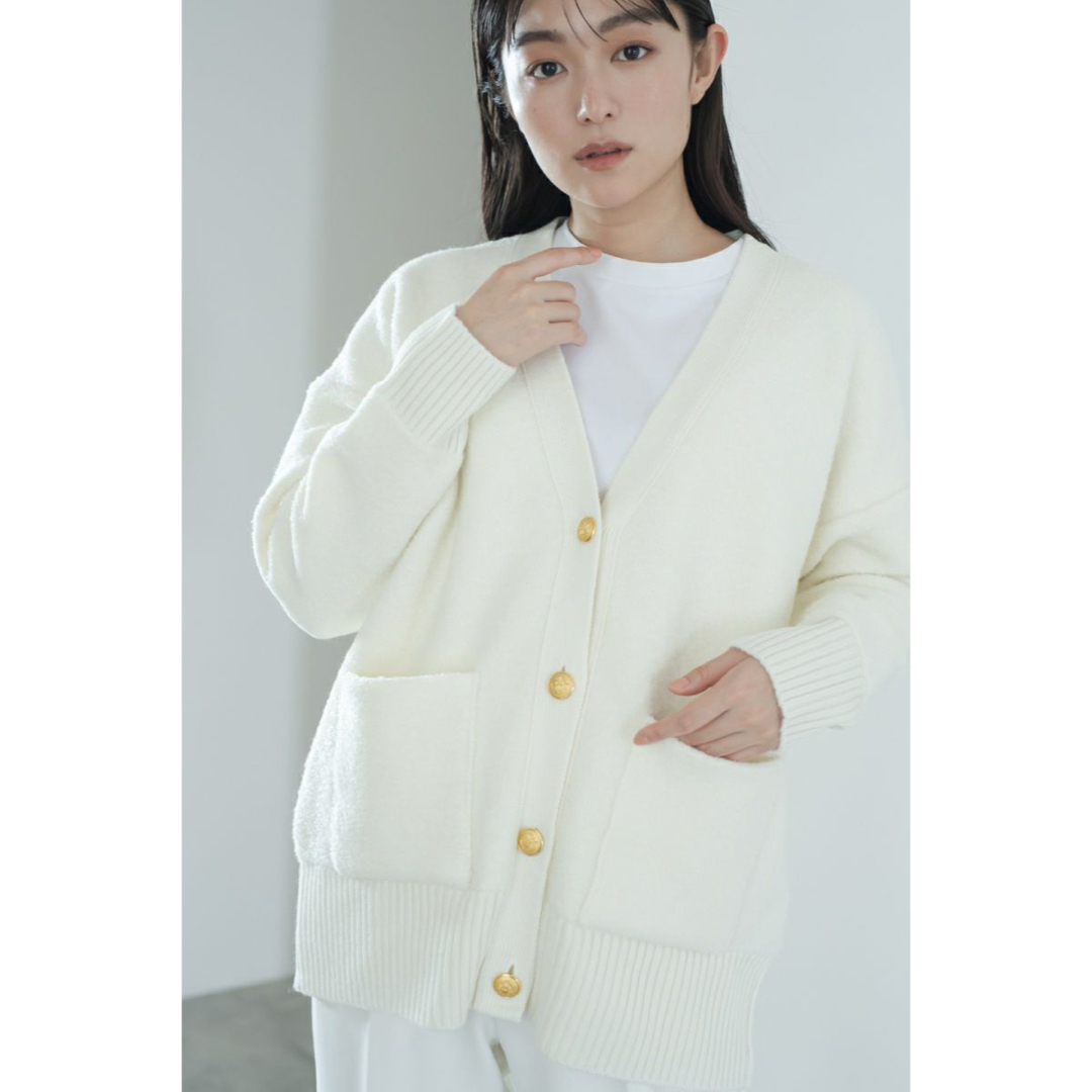 【新品タグ付】Maison de dolce ブークレカーディガン【white】