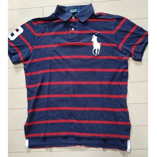 ポロラルフローレン(POLO RALPH LAUREN)のPolo by Ralph Lauren ビッグポニーストライプポロシャツ L(ポロシャツ)