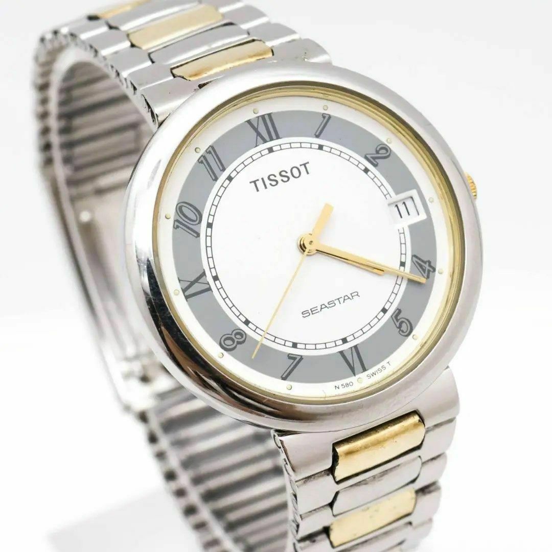 TISSOT(ティソ)の《希少》TISSOT SEASTAR 腕時計 ホワイト ヴィンテージ メンズ メンズの時計(腕時計(アナログ))の商品写真