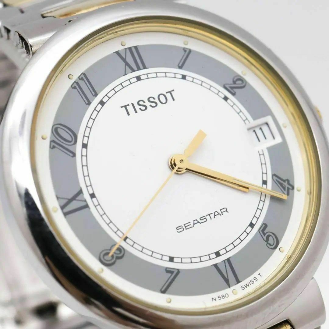 TISSOT(ティソ)の《希少》TISSOT SEASTAR 腕時計 ホワイト ヴィンテージ メンズ メンズの時計(腕時計(アナログ))の商品写真