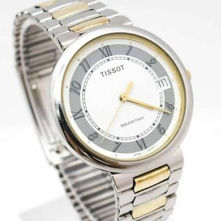 ティソ(TISSOT)の《希少》TISSOT SEASTAR 腕時計 ホワイト ヴィンテージ メンズ(腕時計(アナログ))