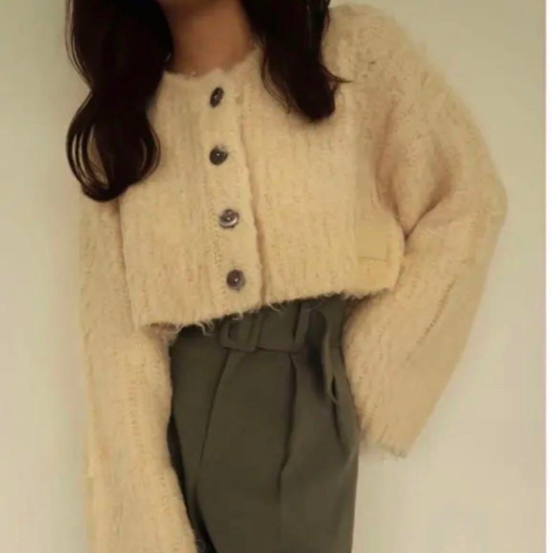 mideal mix color cardigan YELLOW × BEIGE