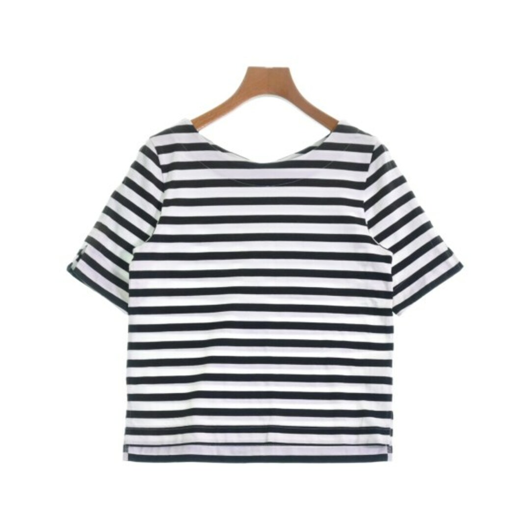 SHIPS(シップス)のSHIPS シップス Tシャツ・カットソー -(L位) 白x黒(ボーダー) 【古着】【中古】 レディースのトップス(カットソー(半袖/袖なし))の商品写真