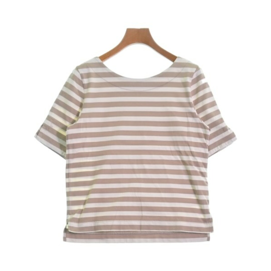 SHIPS(シップス)のSHIPS シップス Tシャツ・カットソー -(L位) ベージュ(ボーダー) 【古着】【中古】 レディースのトップス(カットソー(半袖/袖なし))の商品写真