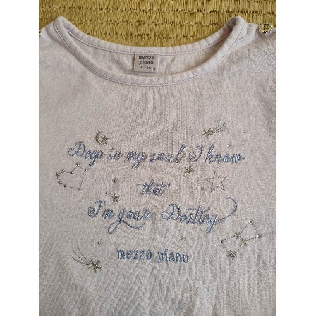 mezzo piano junior(メゾピアノジュニア)の【USED】mezzo piano junior Tシャツ サイズM(150) キッズ/ベビー/マタニティのキッズ服女の子用(90cm~)(Tシャツ/カットソー)の商品写真