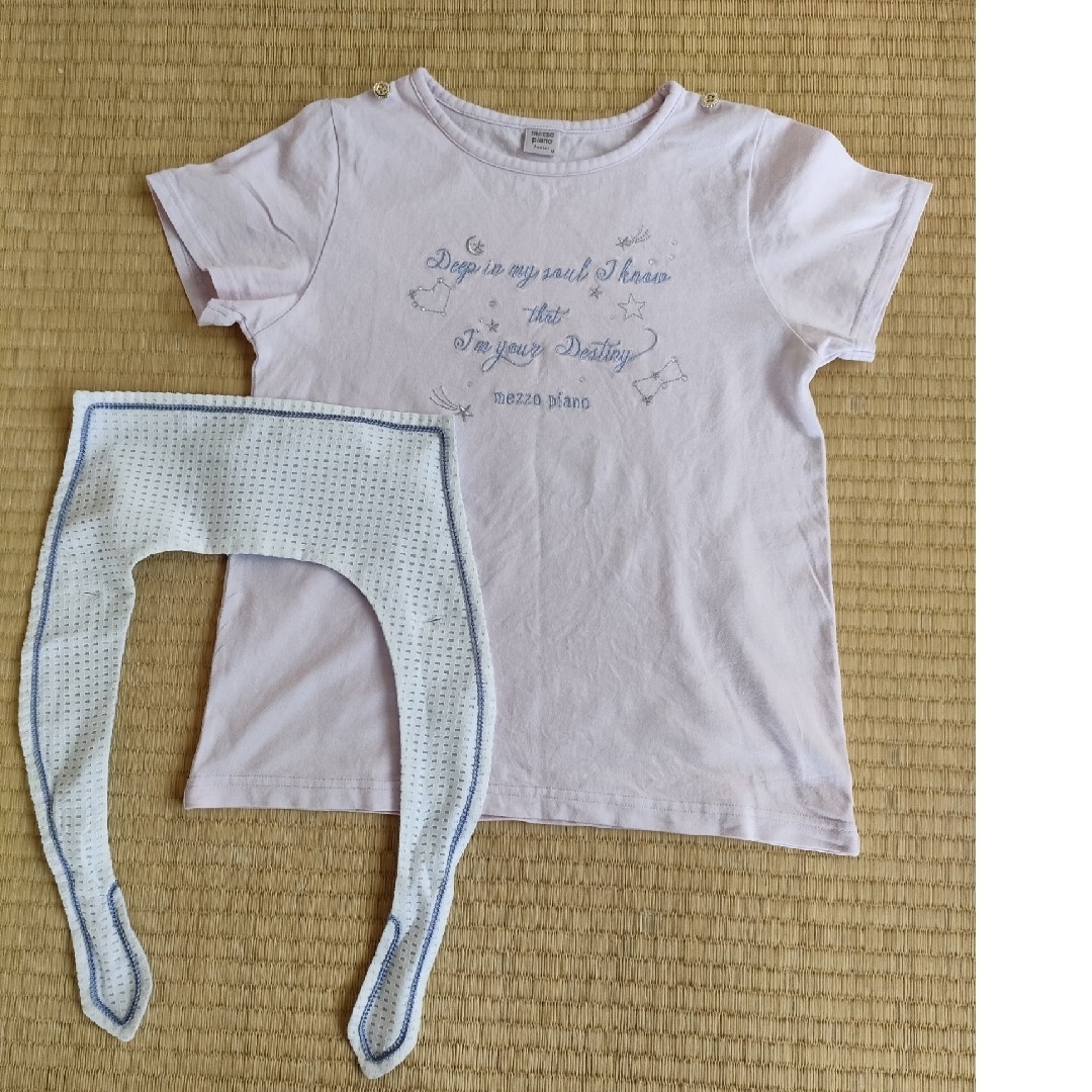 mezzo piano junior(メゾピアノジュニア)の【USED】mezzo piano junior Tシャツ サイズM(150) キッズ/ベビー/マタニティのキッズ服女の子用(90cm~)(Tシャツ/カットソー)の商品写真