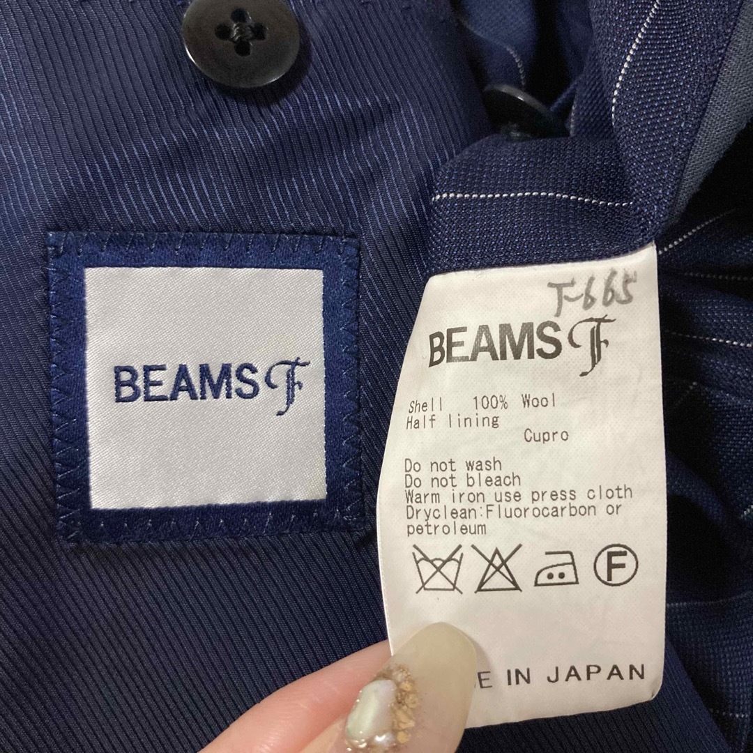 ビームスエフ BEAMS F 上下セットアップ スーツ ストライプ フォーマル