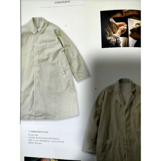 22aw porter classic コーデュロイコート 3 オフホワイト