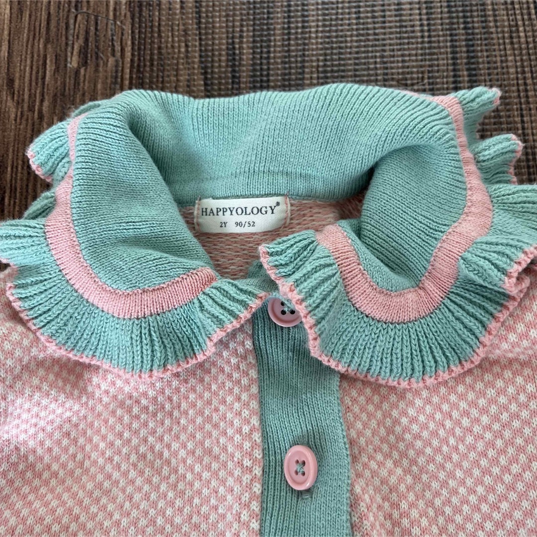 【森のくまさん様専用】happyology ニットワンピース2Y キッズ/ベビー/マタニティのキッズ服女の子用(90cm~)(ワンピース)の商品写真