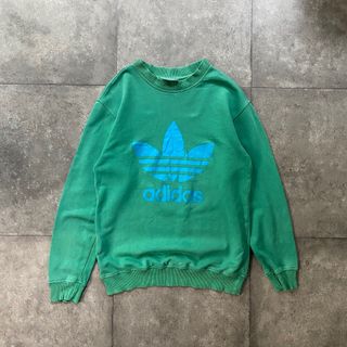 90s adidas アディダス スウェット L ターコイズグリーン