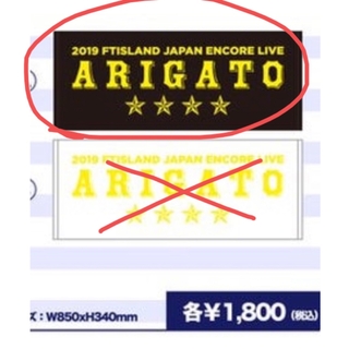 エフティーアイランド(FTISLAND)のFTISLAND 2019LIVE 『ARIGATO』ツアータオル(ミュージシャン)