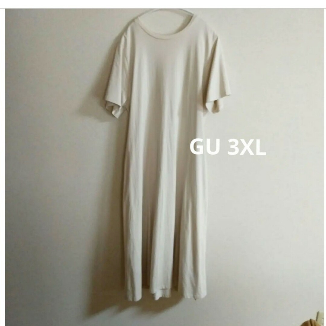 GU(ジーユー)のGU半袖ワンピース　3XL レディースのワンピース(ロングワンピース/マキシワンピース)の商品写真