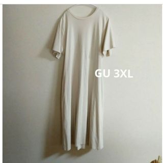 ジーユー(GU)のGU半袖ワンピース　3XL(ロングワンピース/マキシワンピース)