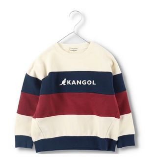 ブランシェス(Branshes)のブランシェス×KANGOL ワイドボーダートレーナー　100 アイボリー(Tシャツ/カットソー)