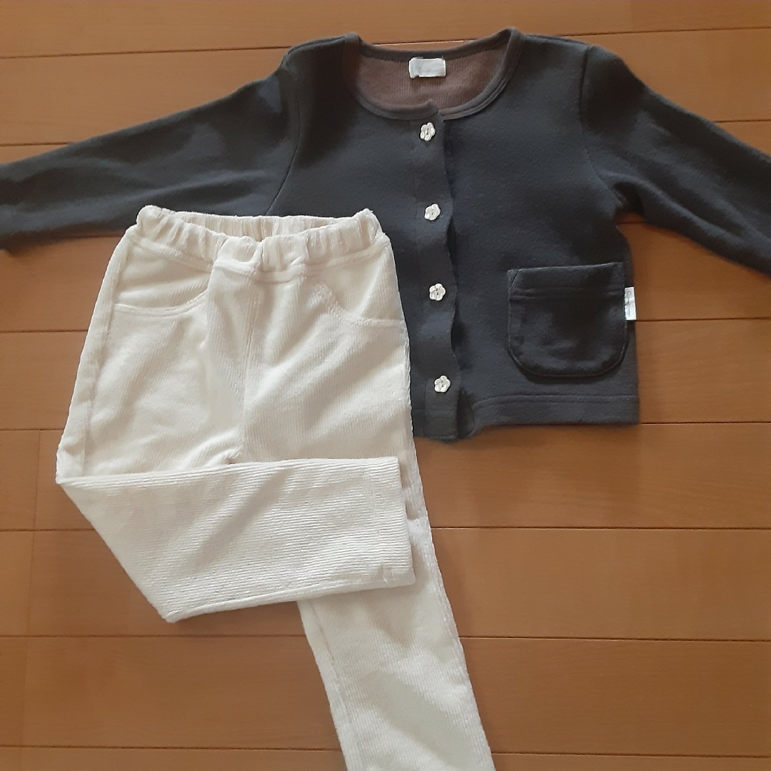 Combi mini(コンビミニ)のコンビミニ★カーディガン90＆コーデュロイズボン90 キッズ/ベビー/マタニティのキッズ服女の子用(90cm~)(カーディガン)の商品写真