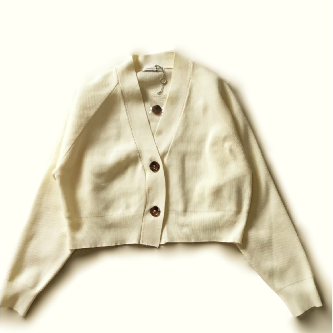 【新品】CAPRICIEUX LE'MAGE畦クロップカーディガン