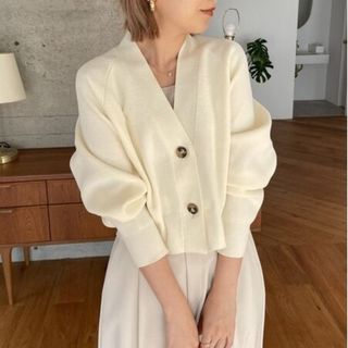 【新品】CAPRICIEUX LE'MAGE畦クロップカーディガン