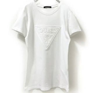 ゲス(GUESS)のGUESS(ゲス) ロゴTシャツ オールホワイト ストリート サイズXS(Tシャツ(半袖/袖なし))