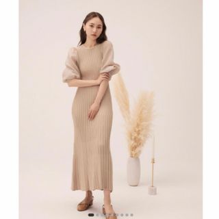 ランデブー(RANDEBOO)のRANDEBOO puff knit dress(ロングワンピース/マキシワンピース)