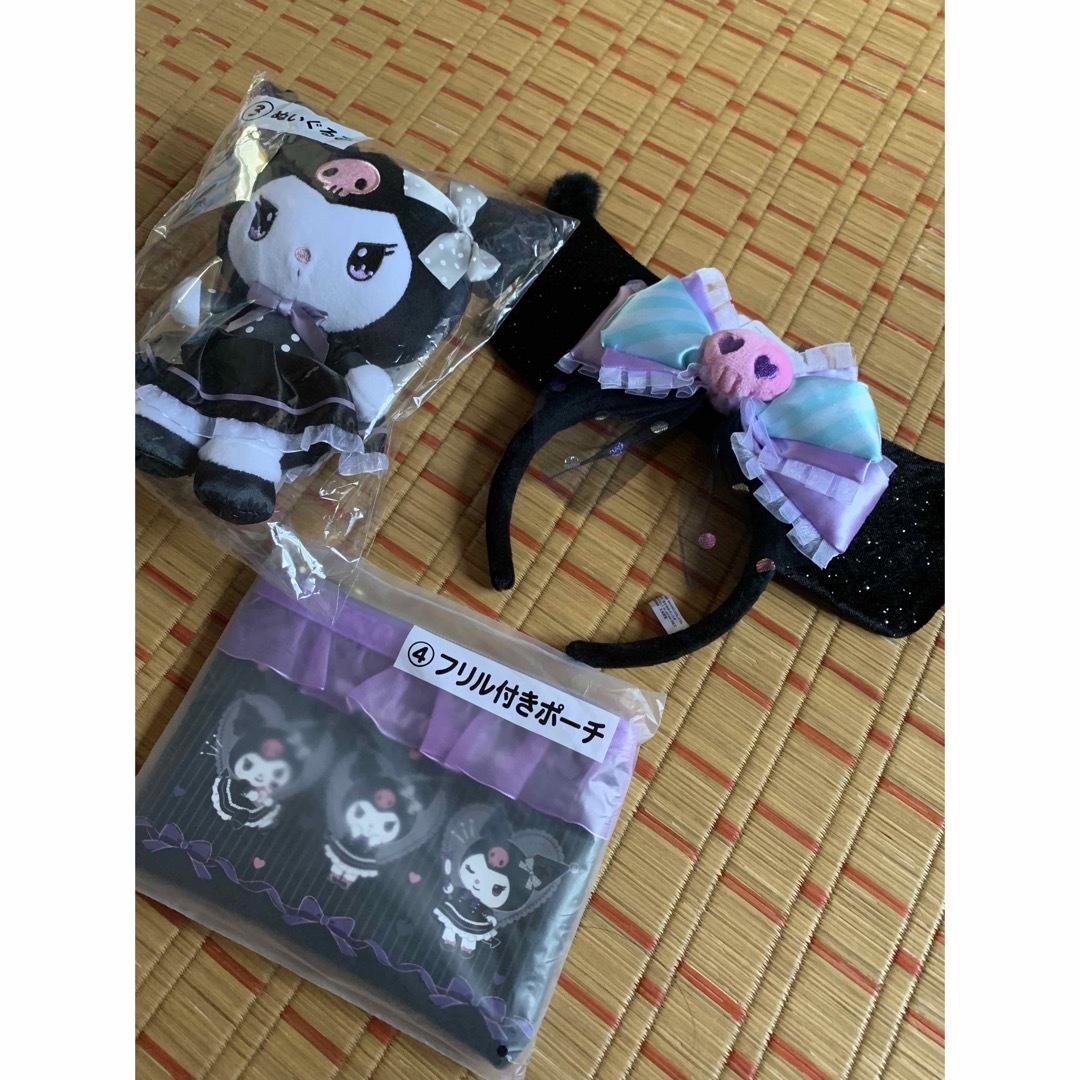 新品　USJ クロミ　カチューシャ　サンリオくじ　ぬいぐるみポーチ　ハロウィン