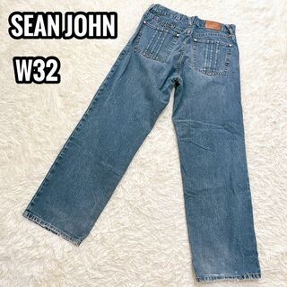 Sean John - W46 ショーンジョン フロントロゴ刺繍 バギー デニム