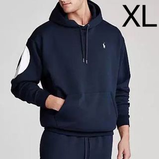 ポロラルフローレン(POLO RALPH LAUREN)のポロラルフローレンパーカーネイビー　メンズ スウェット　XLサイズ(スウェット)