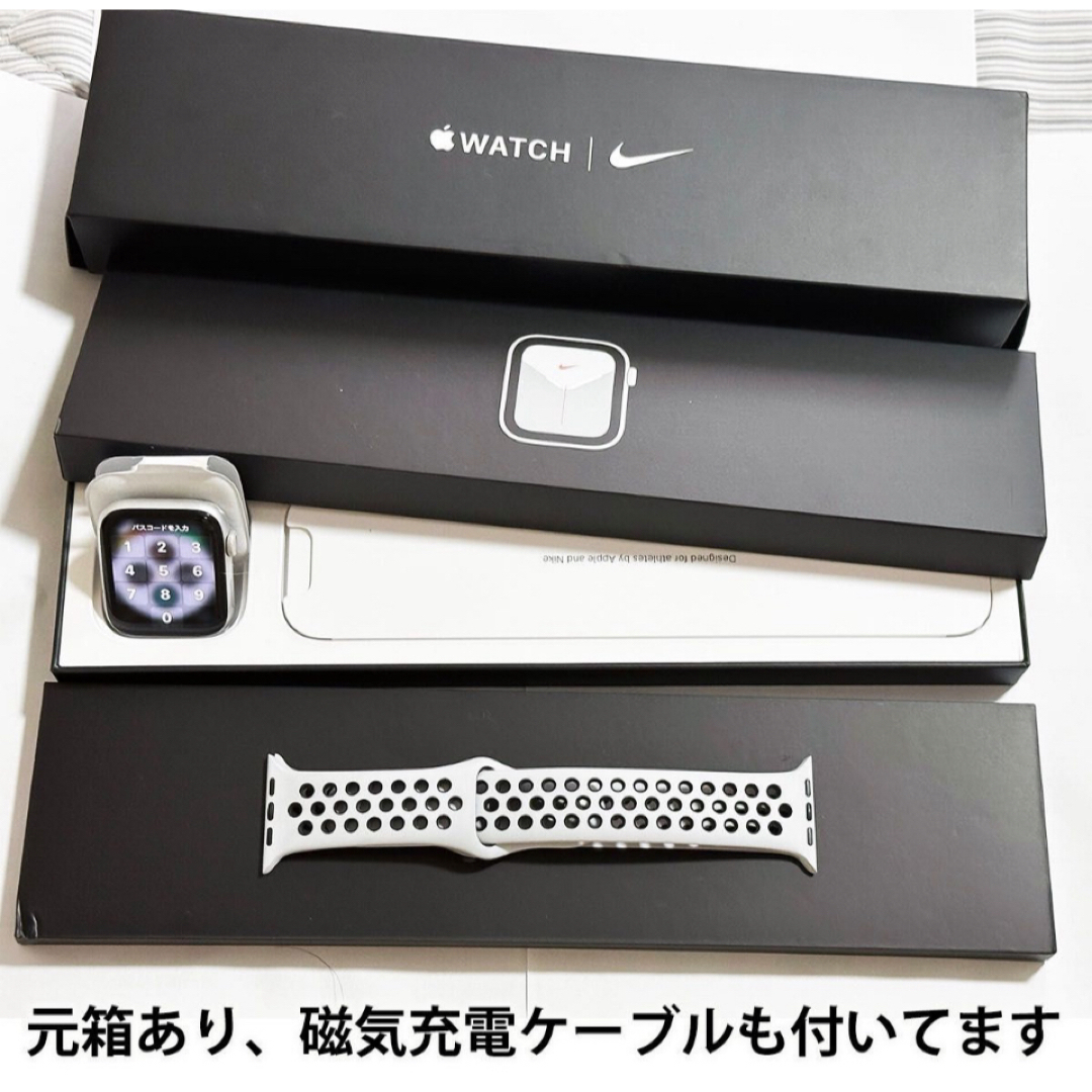 Apple Watch(アップルウォッチ)のApple Watch 6 44mm GPSシルバー 付属品全てあり おまけ多数 スマホ/家電/カメラのスマートフォン/携帯電話(その他)の商品写真