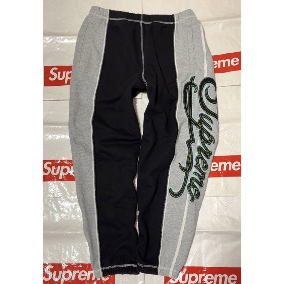 Supreme Paneled Script Sweatpant XL