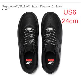 シュプリーム(Supreme)の希少 supreme air force 1 black US6 24cm(スニーカー)