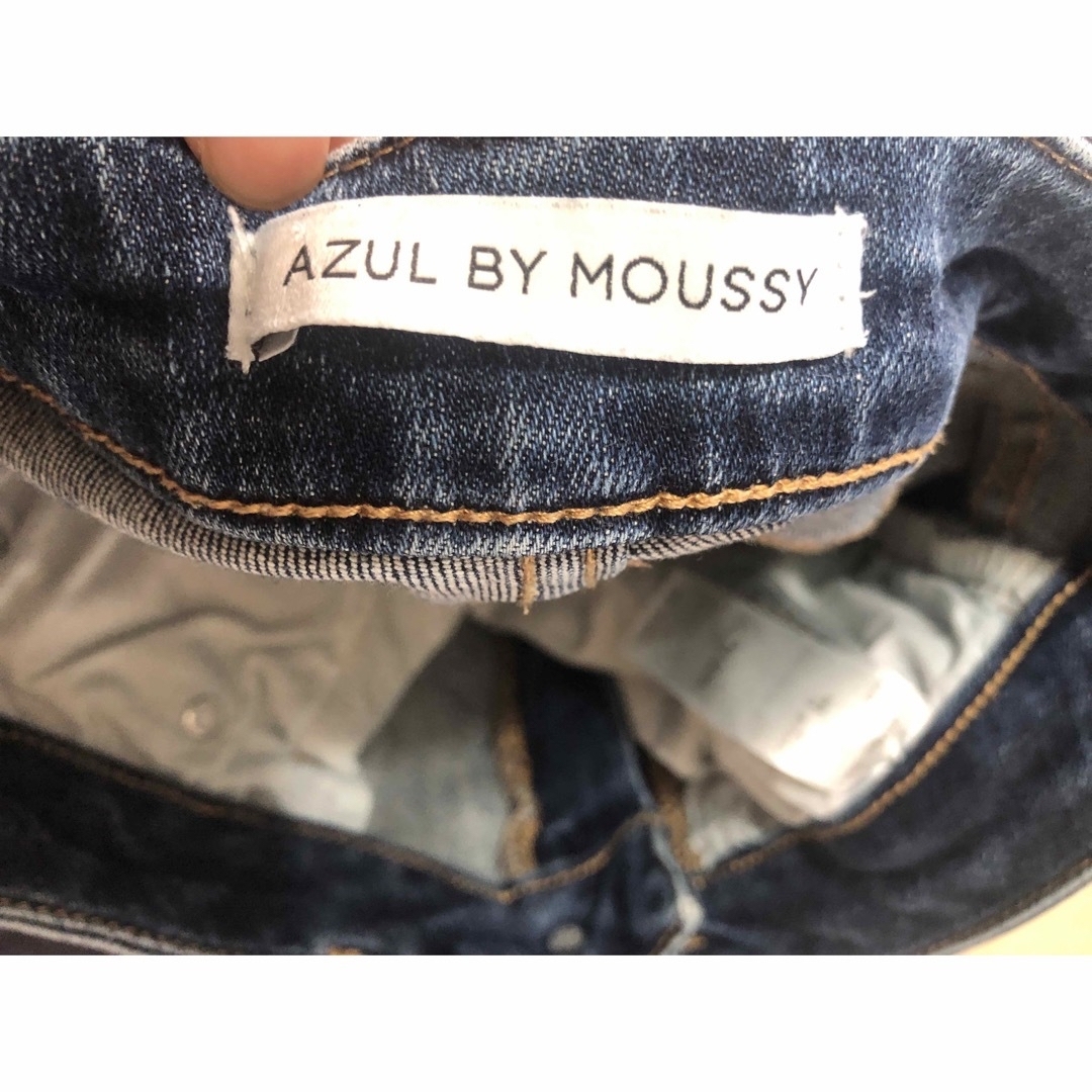 AZUL by moussy(アズールバイマウジー)の【AZUL BY MOUSSY 】リペアデニムスキニー　割引あり レディースのパンツ(デニム/ジーンズ)の商品写真