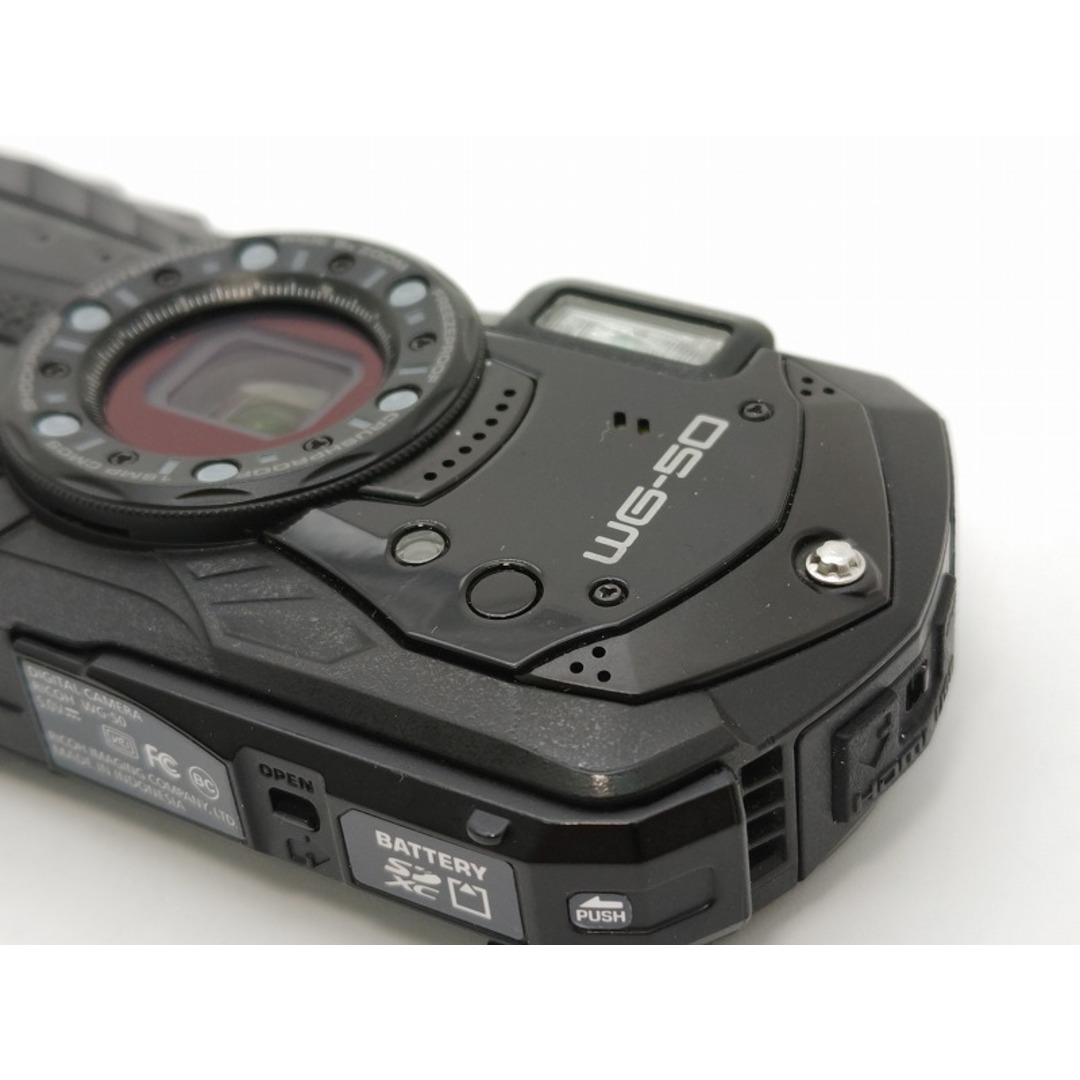 RICOH WG-50 ブラック 電池 付 リコー 防水コンパクトデジタルカメラ 良