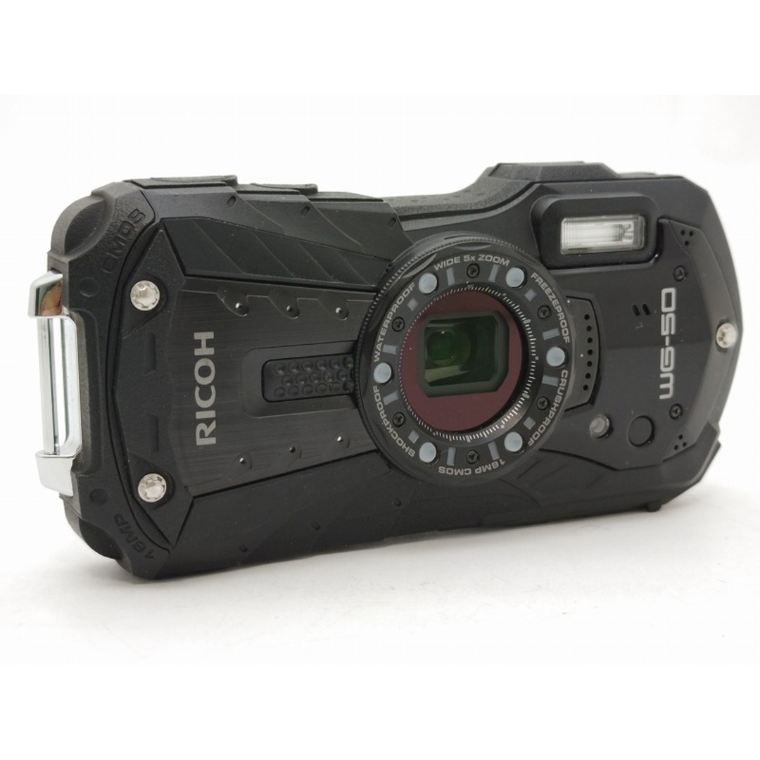 RICOH WG-50 ブラック 電池 付 リコー 防水コンパクトデジタルカメラ 良