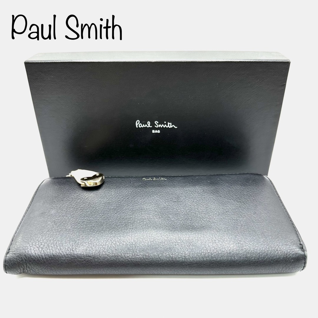 箱付き　ポールスミス　Paul Smith  長財布　ブラック　ピンク