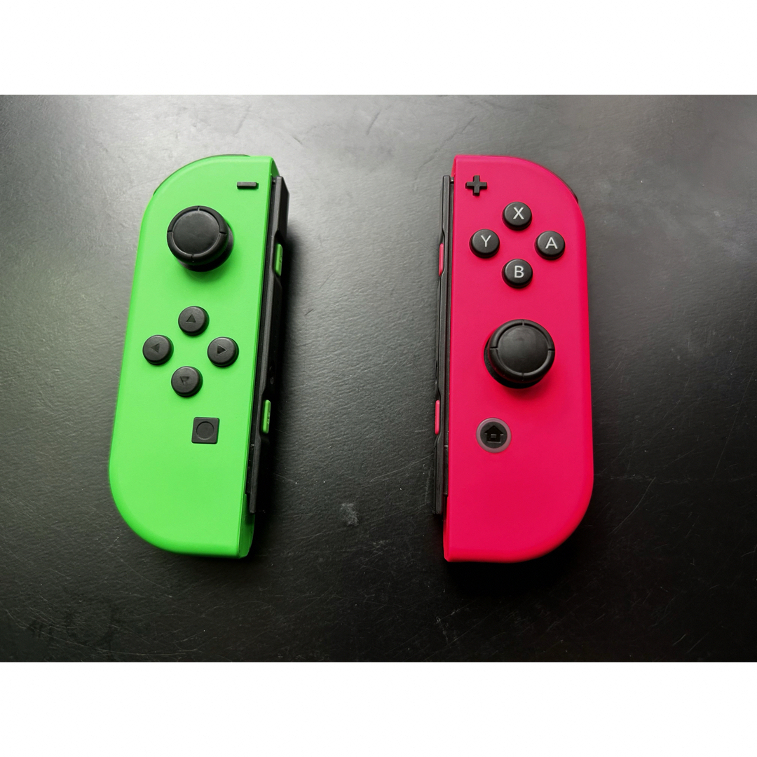 Nintendo Switch(ニンテンドースイッチ)の『美品』switch ジョイコン　ネオングリーン ネオンピンク エンタメ/ホビーのゲームソフト/ゲーム機本体(その他)の商品写真