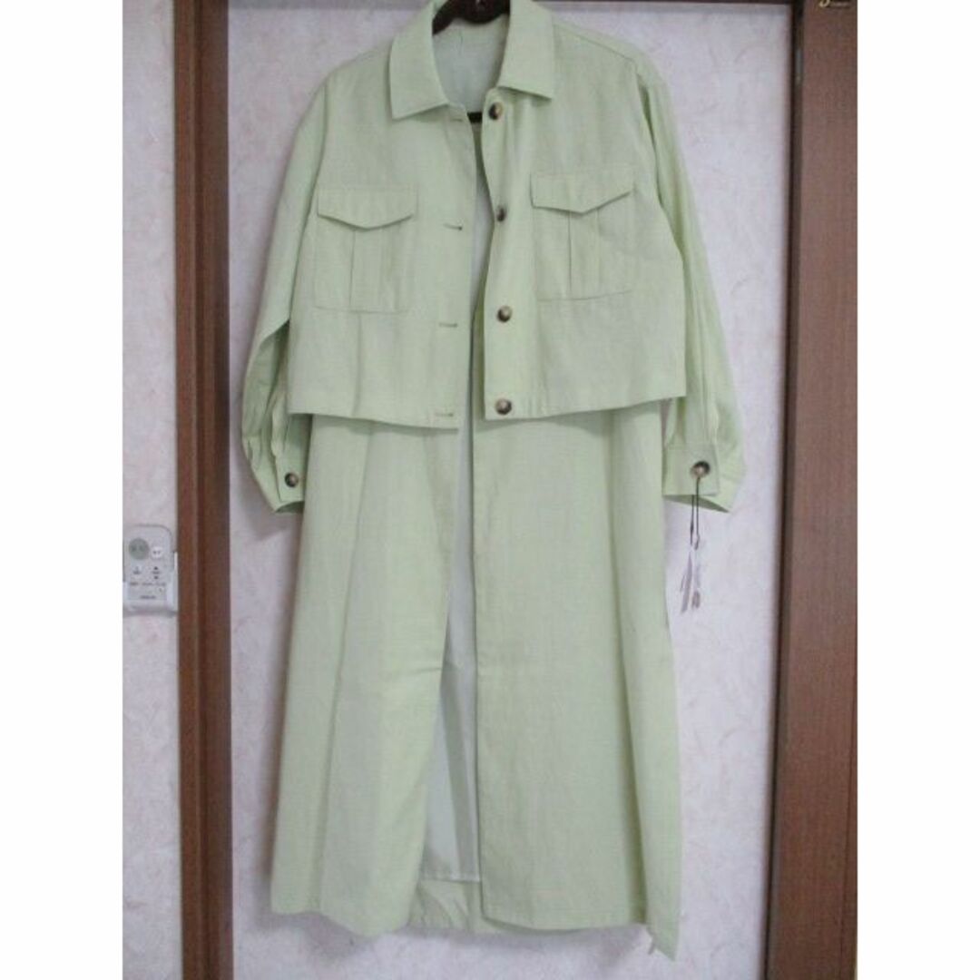SCOT CLUB - 新品☆タグ付き　VIN　麻混　アンサンブル　ジャケット×ロング丈ベスト　M