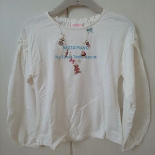 メゾピアノ(mezzo piano)のメゾピアノ☆くまネックレス長袖カットソー140(Tシャツ/カットソー)