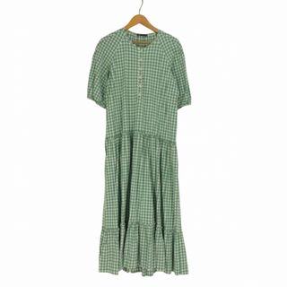 ザラ(ZARA)のZARA(ザラ) ギンガムチェック ハーフボタン ティアードワンピース(その他)