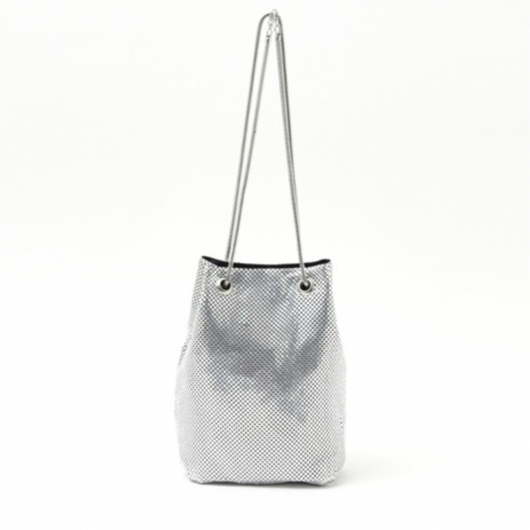 メタルメッシュ巾着ショルダーパーティーバッグ レディースのバッグ(ショルダーバッグ)の商品写真