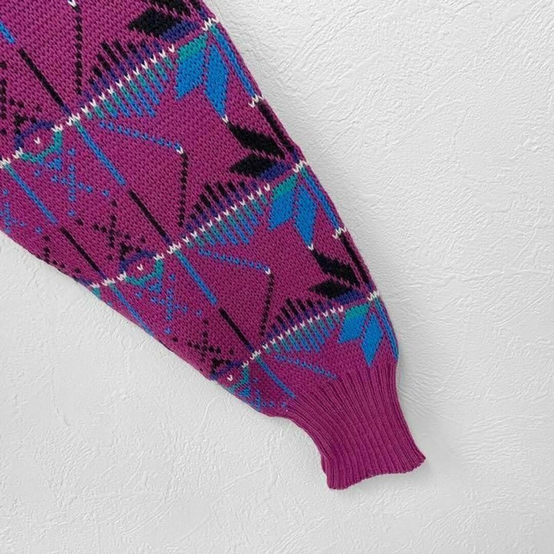 ヴィンテージ 80s ノルディック フェアアイル 雪柄 スキー ニット セーター