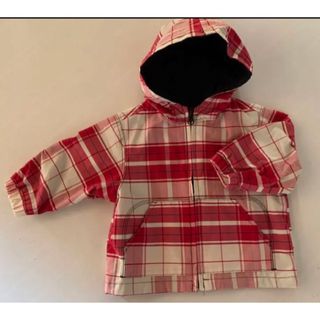 ギャップ(GAP)のbaby GAP 12-18mos アウター パーカー ジャンパー上着赤チェック(ジャケット/コート)