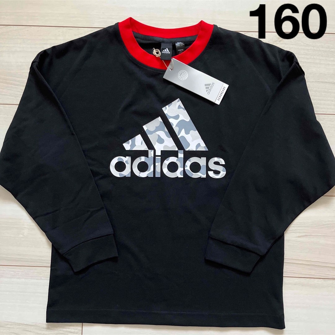 adidas(アディダス)の新品　アディダス  ロンT シャツ　長袖　160 キッズ/ベビー/マタニティのキッズ服男の子用(90cm~)(Tシャツ/カットソー)の商品写真