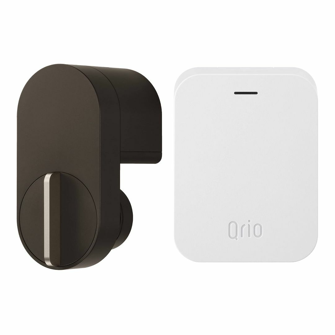 Qrio Lock ブラウン・Qrio Hubセット スマホでカギを開閉 外出先