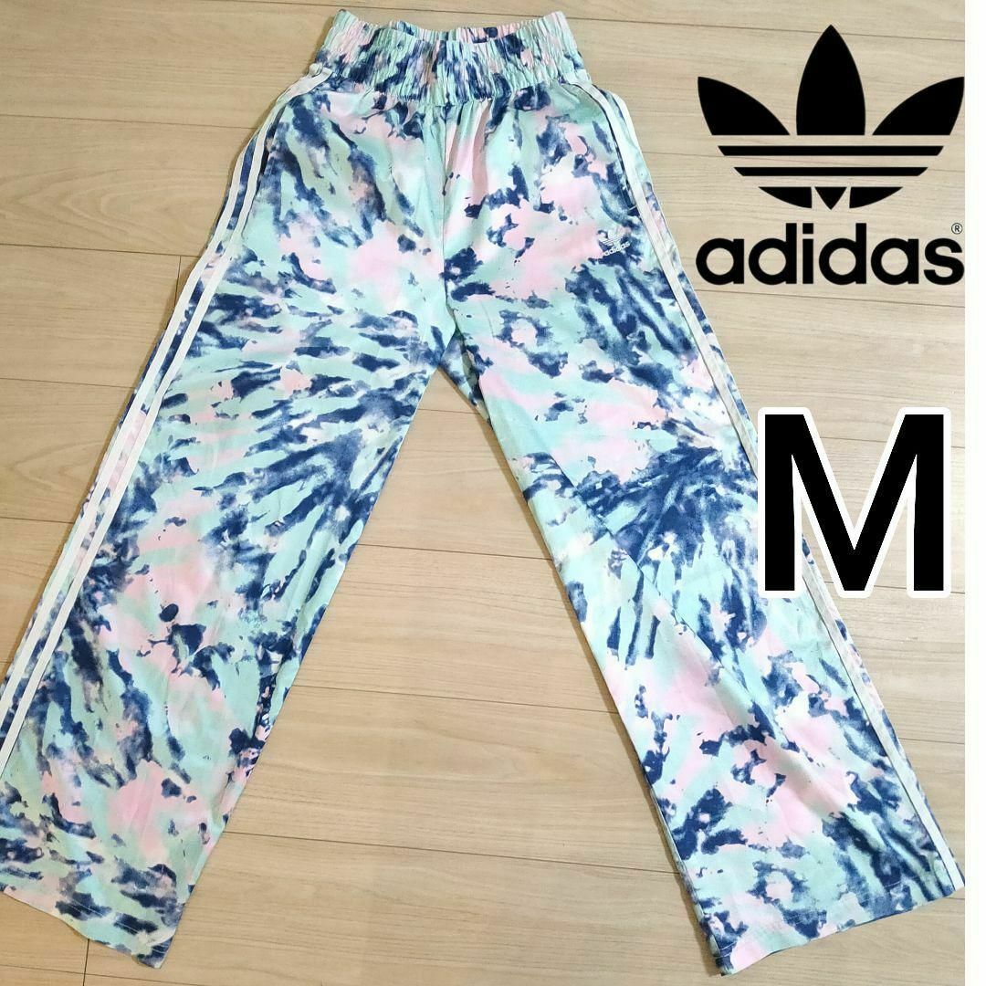 adidas タイダイ総柄 フローラル トラックパンツ アディダス ジャージ M