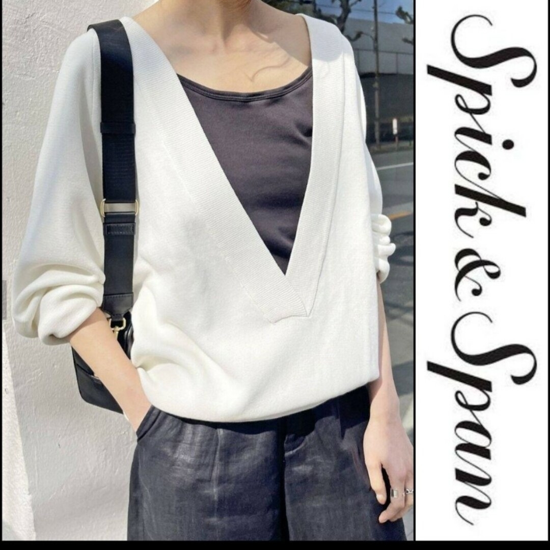 Spick & Span - 新品♡定価1.5万円 Spic and Span ミラノリブ Vネック