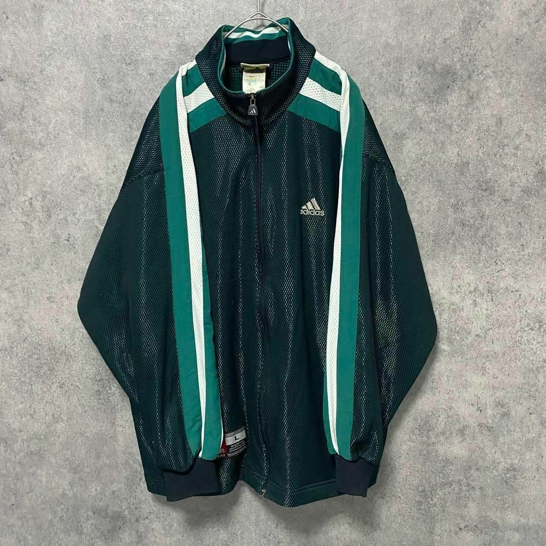 90s adidas アディダス メッシュパーカー 海外企画 フリーサイズ